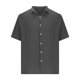 thumbnail image 4 of Camisa de Manga Corta Botón de los Hombres Casual de Color Sólido Botón Cardigan Bolsillo de Manga Corta Turndown Cuello Blusa, Poliéster, 4 of 5