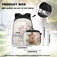 thumbnail image 4 of KUIFORTI Cherry Blossoms Capyabra Backpack with Lunch Box, 4Pcs Kids School Bag Set for Elementary Primary Middle School Students, Boys Girls Bookbag Back to School Supplies, 4 of 7