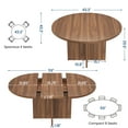 thumbnail image 2 of 43.3''-59'' Extendable Dining Table for 4-8, Modern Kitchen Oval Dining Table with Removable Leaves, Dinner Table for Dining Room, Kitchen, Living Room, 2 of 8