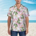 thumbnail image 4 of Goofa Lilies Flowers Hawaiian Shirt for Men, Unisex Summer Beach Casual Short Sleeve Button Down Shirts,Aloha Tropical Floral print shirt-Large, 4 of 9
