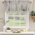 thumbnail image 3 of 2 Pack Valances for Windows, Gray Brown Window Valances for Living Room/Bedroom/Bathroom, Vintage Shabby Texture Making Old Light Filtering Kitchen Curtain Valance Window Treatment 60"W x18" L, 3 of 9