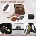 thumbnail image 6 of DISNIMO PU Leather Crossbody Handbag Purse Elephant Flower Print Hobo Handbags for Women Lightweight Crossbody Shoulder Bag with Removable Straps and Zipper Closure, 6 of 7