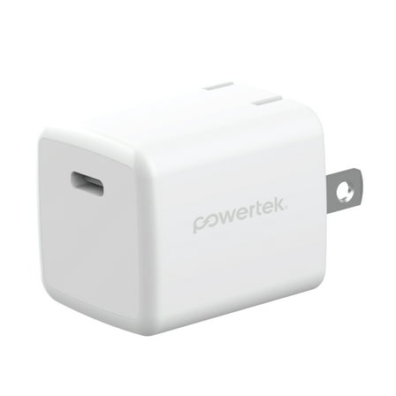 Liquipel Powertek White Type-C Fast Charging Wall Charger 30W PD USB-C for iPhone, iPad, iWatch, Samsung Galaxy, Tablet (2025)