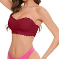 thumbnail image 5 of PUMISAS Wireless Bras For Women Push-Up Seamless No Underwire Solid Color Top Wrap Bra With Back Buckle Gathered Strapless Bras, 5 of 9