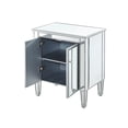 thumbnail image 4 of Elegant Decor Nightstand 2 doors 24in. W x 16in. D x 26in. H in antique silver paint, 4 of 5