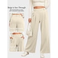 thumbnail image 4 of SHEWIN Women's Wide Leg Pants Elastic High Waisted Work Palazzo Pants Business Casual Trousers Loose Fit Baggy Pant with Pockets Plus Size, 4 of 9
