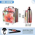 thumbnail image 3 of Scarlet Hibiscus Printed Zipper Binder with Handle&Shoulder Strap 2 inch 3 Ring 500+300 Sheet Capacity File Folder Organizer, 3 of 8