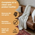 thumbnail image 3 of Furniture Clinic Large Leather Care Kit | Leather Cleaner + Conditioning Protection Cream for Furniture | Two 17oz Bottles + 1 Sponge & 1 Cloth | Restore Leather Couches, Car Seats, Jackets, & Boots, 3 of 10