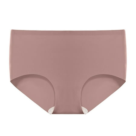 HAOYUNL Women s Underwears Seamless Hipster No Show Invisible Ice Silk Stretch Bikini Underwear Panty M-XL