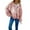 Pink, variant on Herrnalise Womens Fleece Jacket Fuzzy Long Sleeve Short Coats Button Down Sherpa Outerwear With Pockets Gray,L
