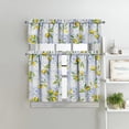thumbnail image 5 of Lemon Kitchen Curtains Sets for Windows Summer Kitchen Decorative Sink Window Valance 3 Piece Set Yellow Tier Curtains 3 Panels Decor for Living Room Bedroom Home, 5 of 7