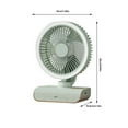 thumbnail image 3 of Small Table Fans for Home,Desk Fan with Night Light,Circulating Fan Desktop with High Wind Power and Silent Desk Fan That Can Be Rotated Up and Down To Adjust The Electric Fan, 3 of 3