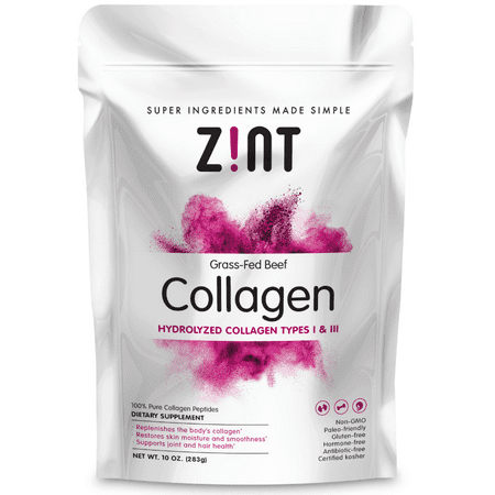 Zint Paleo-Friendly Beauty Elements Collagen Peptides Powder, 10.0 Oz Refill Pouch