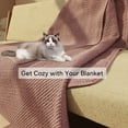 thumbnail image 4 of Waffle Weave Throw Blanket 100% Cotton Throw Blanket 50"x60" for Spring & Summer Luxury Lightweight Breathable and Skin-Friendly Blanket for Couch Bed and Office, 4 of 9