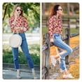 thumbnail image 7 of KLL Strawberries Print Women's Long Sleeve Pajamas with Pants Sleepwear Loungewear 2 Set-XX-Large, 7 of 7