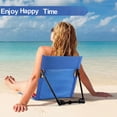 thumbnail image 5 of 2 Pack Foldable Poolside Beach Chairs with Back Support and Carry Bag Navy Blue, 5 of 6
