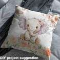 thumbnail image 2 of Feelyou Teens Cute Elephant Fabric by the Yard 1 Yard, Farmhouse Rose Flower Room Decor Fabric by the Yard, Woodland Wildlife Fabric for Sewing, Luxury Bedroom Decor, 2 of 6