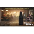 thumbnail image 4 of 10 Neoprene Zippered Beer Bottle Coolies Pack - Sharkskin Rubber Bottom - Black, 4 of 5