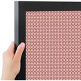 thumbnail image 2 of Pinpix 18X12 Inch Cork Bulletin Board. This Decorative Framed Pin Board Comes With Diamond Pattern In Pink And Beige Design And Satin Black. Ideal For Home, Office Decor Or School (Pinpix-290), 2 of 2