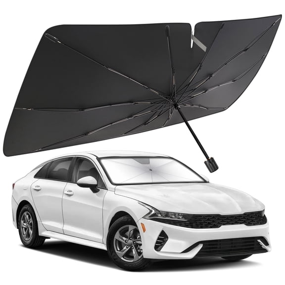 Windshield Sun Shade Umbrella for kia k5 2021-2025, Foldable Car Umbrella Sunshade with UV Block Front Window Cover (Heat & Sun Protection)