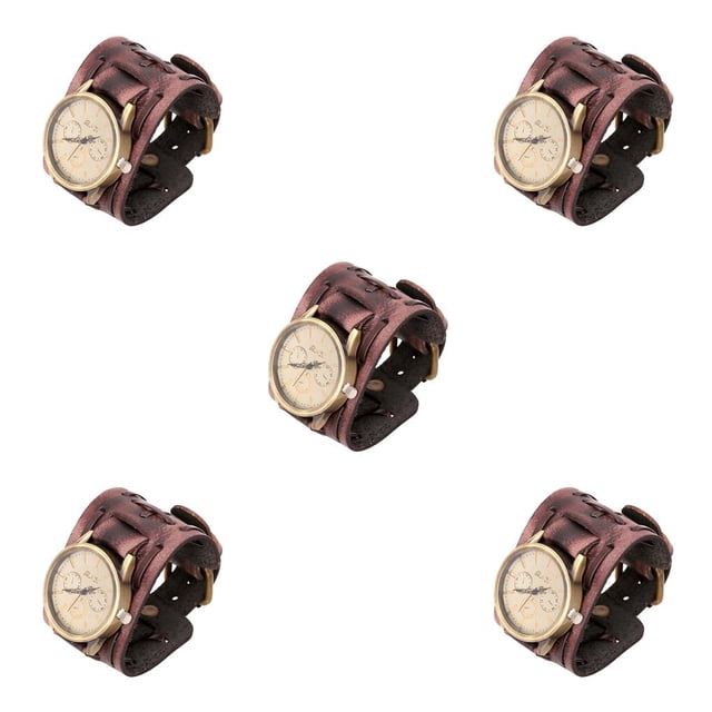 Qarigey Reloj de para hombre, reloj de de cuarzo de cuero a la moda, relojes de para marido, suministros de exhibición de tiempo para negocios Type5 NO5