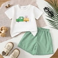 thumbnail image 2 of Toddler Baby Boy Clothes Summer Outfits Print To pand Shorts 2-Piece Set, Casual Summer Baby boys Clothes 0- 4 T, 2 of 7