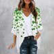 thumbnail image 2 of Mujeres de Manga Larga Tops Casual Protección Solar Moda Parkrite Impresión Gasa Abierta Cardigan con Mangas 3/4, Transpirable Capa de Verano Superior, 2 of 5