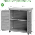 thumbnail image 2 of YEXJ Outdoor Potting Bench with Storage Cabinet and Metal Top, Wood Workstation for Outdoor Patio, Garden-31x17x36‘’-Classic Grey, 2 of 14
