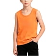thumbnail image 6 of Ceisia Boys' Solid Color Sleeveless Cotton Tank Top Orange 1 Years-2 Years Gift, 6 of 6