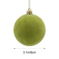 thumbnail image 3 of Christmas Decorations Flocked Christmas Ball Ornament Velvet Xmas Tree Hanging Bauble Shatterproof for Christmas Tree Wreath Garland Mantel Holiday Party Home, 3 of 6