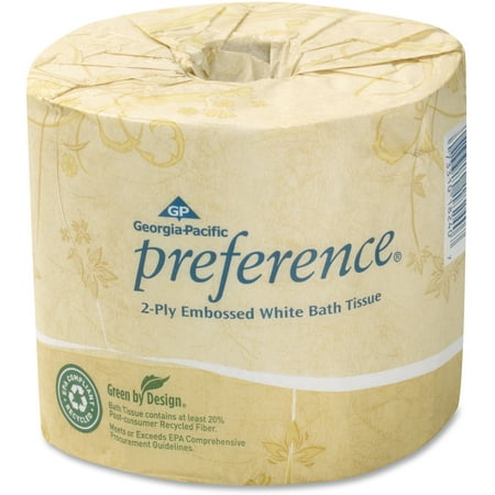 Preference® (18280/01) 2-Ply Embossed Toilet Paper by GP PRO (Georgia-Pacific), 550 Sheet Per Roll, 80 Rolls Per (Best Toilet Paper Brand)