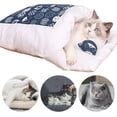 thumbnail image 3 of Wdftyju Saco de dormir para gatos, cama cueva para mascotas para gatos de interior, casa de colchón caliente lavable Wdftyju 4jt7wv3st1xx5se5D03, 3 of 9