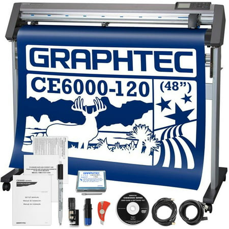 Graphtec CE6000-120 PLUS - 48 Inch Professional Vinyl Cutter & Plotter with $700 in (Best Vinyl Cutter Plotter)