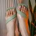 thumbnail image 3 of AXXD Women Green Sandals Summer Flip-flop Sandals Comfortable Fish Mouth Solid Color Shoes, 3 of 5