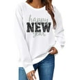 thumbnail image 4 of Stamzod Happy New Year Sweatshirts for Women Loose Casual Long Sleeve Pullover Tops Womens New Year Eve Holiday Shirts White C XXL, 4 of 6