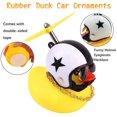 thumbnail image 2 of Adornos de coche de juguete de pato de goma, decoraciones de salpicadero de coche de pato amarillo, gafas geniales de pato con casco de hélice, estrella blanca de cinco puntas Sailing Electrónica, 2 of 6