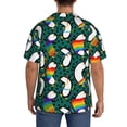 thumbnail image 3 of Gukieu Lgbt Penguin Print Men's Short-sleeved Shirts, Button-down Pocket Shirts, T-shirts, Beach Vacation Travel Summer Clothing-3X-Large, 3 of 5