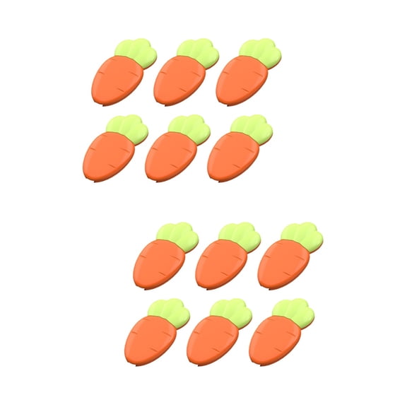OUNONA 12 pcs  Safety Pin Carrot Pin Brooch Vegetables Brooch Diaper Pin Steel Safety for Clothes ( Orange )