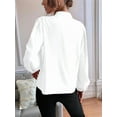 thumbnail image 5 of Button Down Shirts for Women, Womens Fall Tops, Business Casual Tops for Women White M, 5 of 6