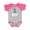 Baseball Heather and Hot Pink, variant on Inktastic 1st Birthday Boy Checkered Number Boys Baby Bodysuit