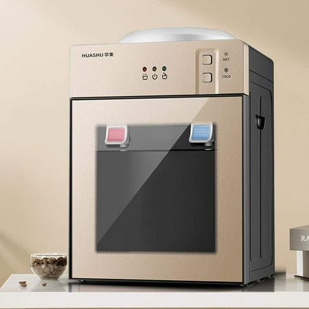 MONIPA Champagne Gold Countertop Water Cooler Dispenser 550W Mini Small Cooler Dispenser for Home Office Coffee Tea Bar Dorm