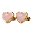 thumbnail image 1 of LuckyLy Aretes Mujer de Corazón con Piedras Naturales, Acero Inoxidable con Baño Oro 14k – Joyería para Mujer, Regalos para Mujer San Valentín y Navidad, Regalos para Mamá rosa claro Unitalla, 1 of 6