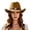 1-Khaki654, variant on XIAOCHA Women's Rhinestone Embellished Wool Cowboy Hat Cattleman Rodeo Wide Brim Western Hat,Green