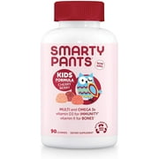 SmartyPants Kids Formula Cherry Berry Daily Gummy Vitamins: Gluten Free, Multivitamin & Omega 3 Fish Oil (Dha/Epa), Methyl B12, Vitamin D3, Vitamin B6, 90 Count (22 Day Supply) (Packaging May Vary)