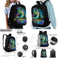 thumbnail image 2 of ZUXONGSY Splatter Painting Turtle Print 4pcs Kids Backpack School Bag for Boys Girls Elementary Primary Bookbag with Lunch Box Pencil Case and Water Bottle Holder 4 In 1 Daypack Rucksack Satchel, 2 of 6