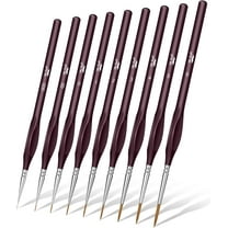 Mr. Pen- Detail Paint Brushes Set, 9 pcs, Brown, Miniature Paint Brushes
