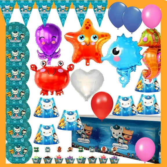 Octonauts Birthday Party Set – 42-Piece Mylar Balloon & Décor Set