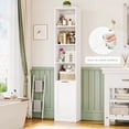 thumbnail image 4 of Hiphuta 73.5" Tall Bathroom Storage Cabinets with Adjustable Shelves, 6-Tier Narrow Cabinet, Bathroom Storage Tower for Small Spaces, White, 4 of 7