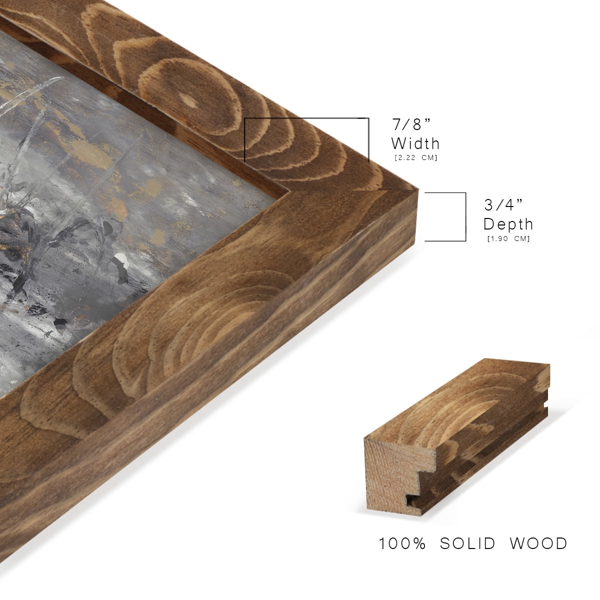 Ancient Marks I - Framed Print w/glass - Walnut