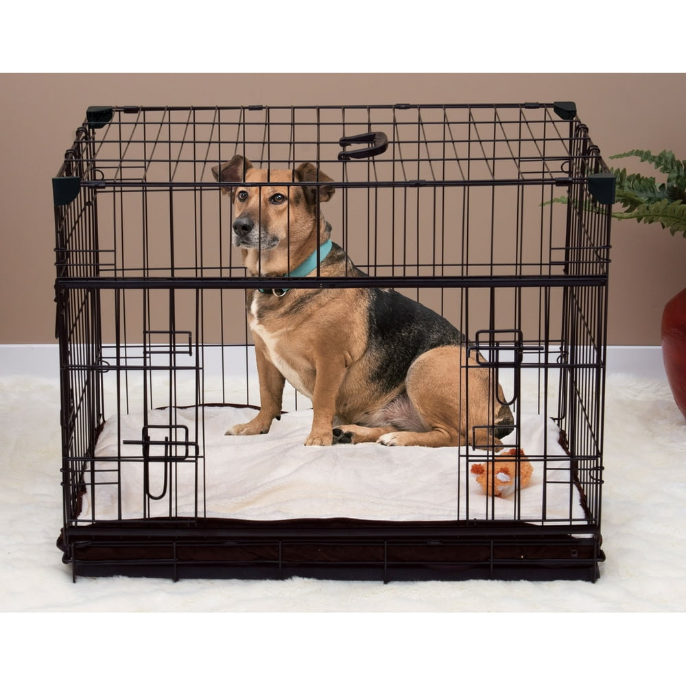 Lucky Dog Sliding Double Door Dog Crate, Small, 30"L